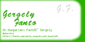 gergely fanto business card